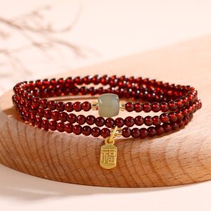 Chinese-style three-loop bracelet, metaphysical healing, guard innChinese-style three-loop bracelet, metaphysical healing, guard inner peaceer peace