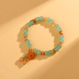 Natural Green Aventurine Bamboo Bracelet