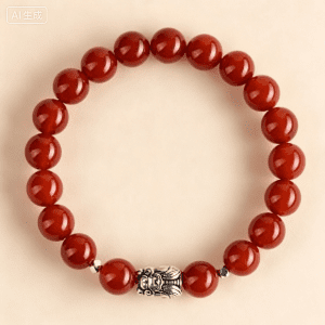 Genuine Red Agate Cicada Bracele