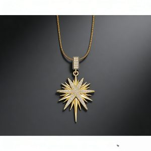 Alternative view of Starlight Guardian Eight-pointed Star Unisex Clavicle Chain