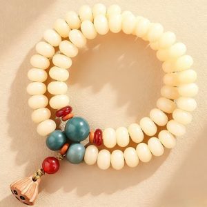 Serenity - White Bodhi Root Mala Bracelet