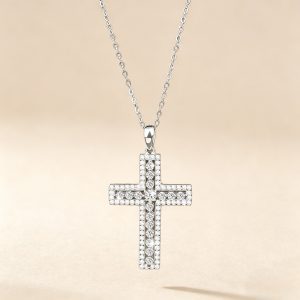 Faith - Moissanite Cross Necklace