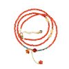 Elevate your everyday style with this dainty 2-in-1 Nanhong red agate bracelet necklace! Handcrafted with natural yellow rutilated quartz, this multi-layer crystal jewelry is a perfect delicate gift for women who love minimalist and healing crystal accessories.