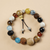 18-Seed Multi-Gemstone Bodhi Bracelet: A Spiritual Fusion of Nature & Tradition